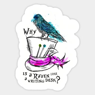 Why is a Raven Like a Writing Desk Sticker